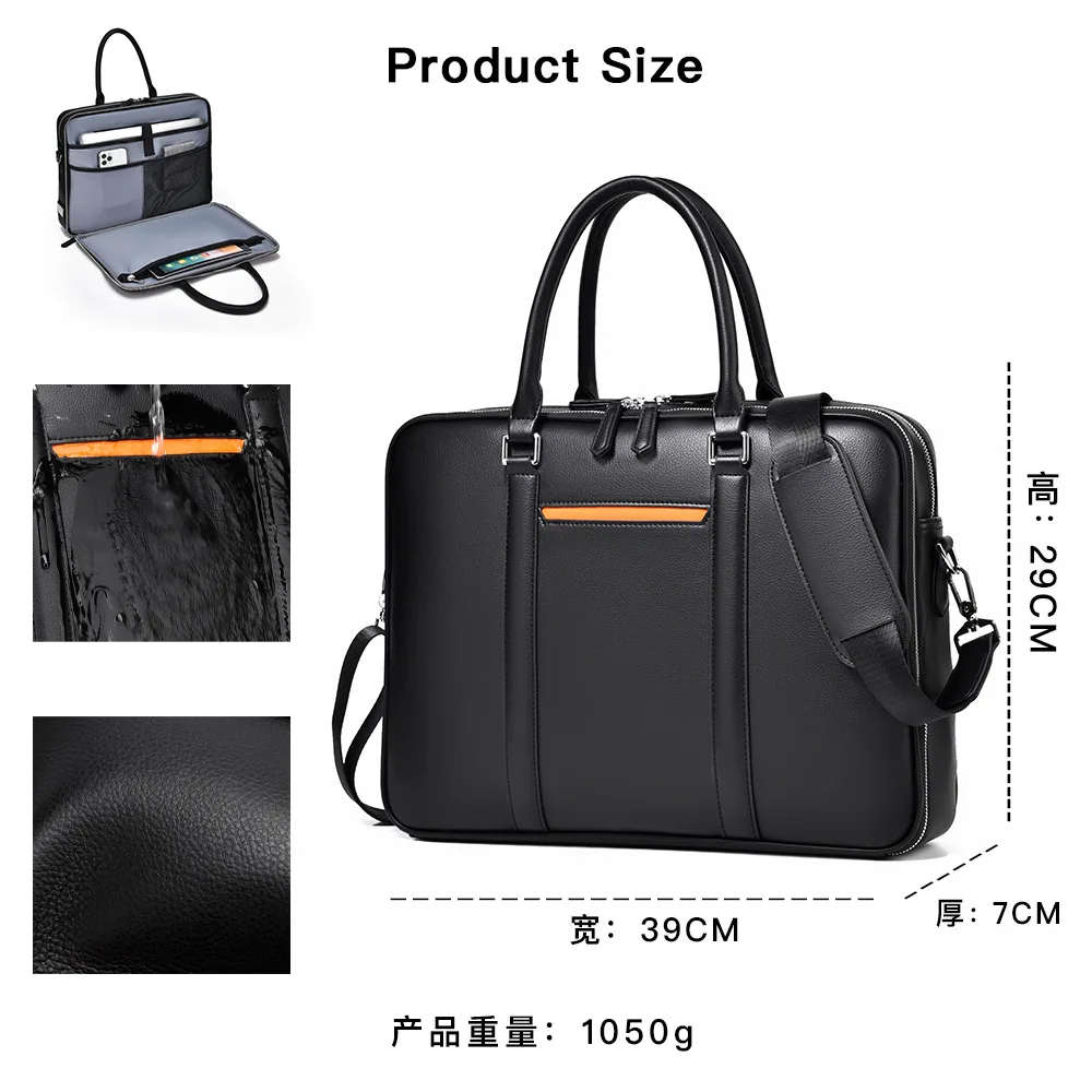 Luxury Genuine Leather Business Briefcase | Men’s Designer Laptop Messenger Bag 2